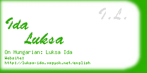 ida luksa business card
